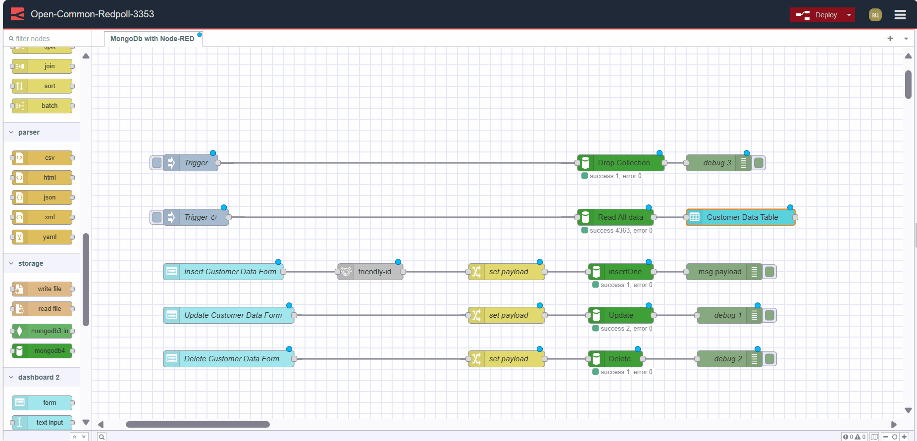Screenshot displaying flow of CRM System "Screenshot displaying flow of CRM System"
